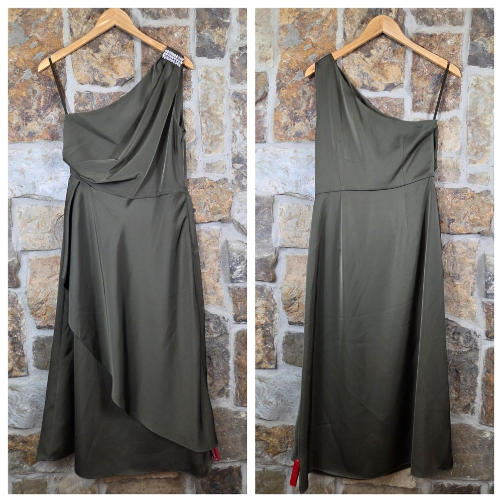 NEW Sachin + Babi Evangeline Ruffle One Shoulder Dress - Picture 2 of 11